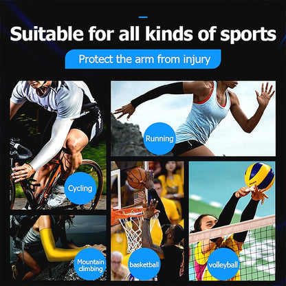BraceTop 1 PC Sports Cooling Arm Sleeves for Men Women, Outdoor UV Protection Sleeves for Basketball Football Volleyball Cycling