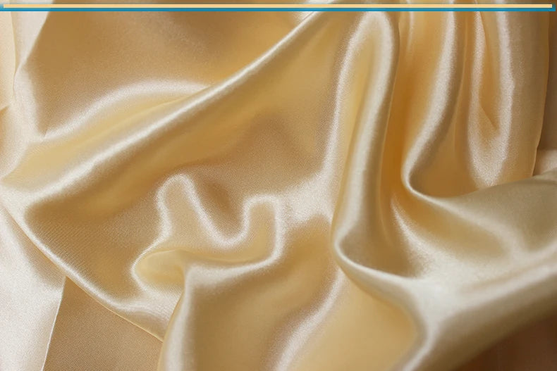 Polyester Satin Fabric Highend Simulation Silk Gift Box Lining Cloth Solid Color DIY Sewing Doll Dress