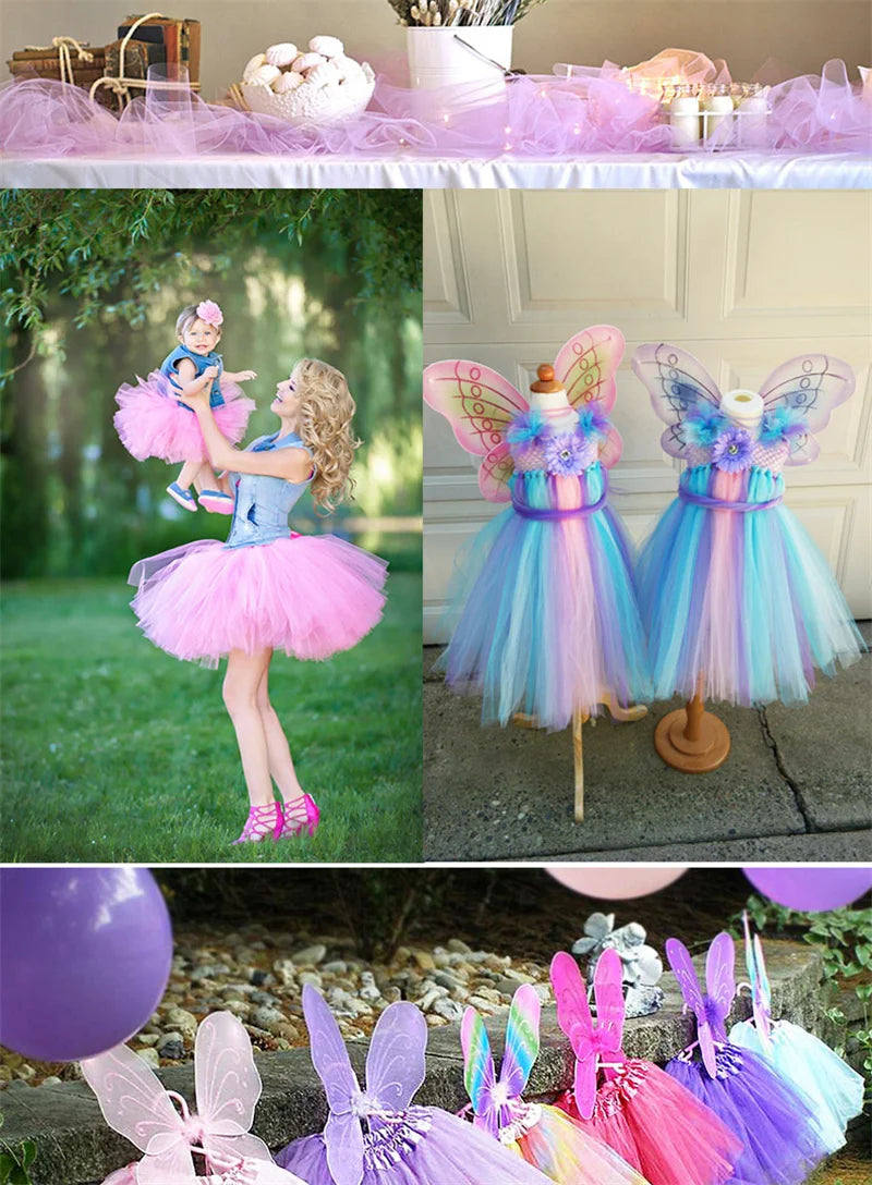 Tulle Roll 15cm 25 Yards Tulle Organza Roll Spool Tutu Fabric Wedding Birthday Decoration Party Supplies Baby Shower Accessories