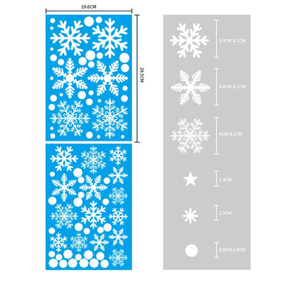 Christmas Glass Stickers  Home Decor Ornaments Xmas Snowflake Santa Claus Door Shop Window Sticker New Year Christmas Decoration