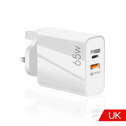 Supercharge USB Type C Cable QC3.0 65W PD fast Charger for Samsung iPhone Xiaomi Huawei Universal Quick Charger
