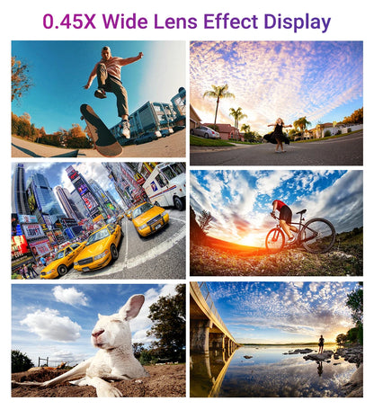 APEXEL 2-in-1 Phone Camera Lens – 0.45x Wide + 12.5x Macro