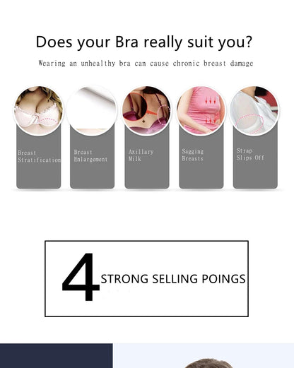 Women's Front Cross Buckle Lace Bra – Wire-Free, Full Coverage & Adjustable for Yoga & Everyday Wear