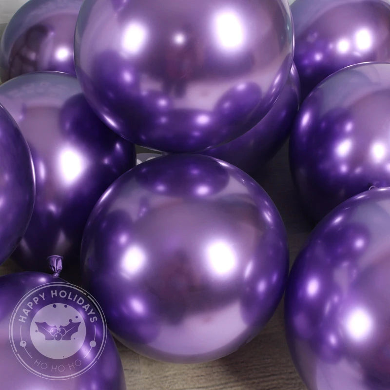5-30pcs/lot Chrome Metal Balloon Large Latex Balloons Gold Silver Green Birthday Party Wedding Christmas Decor Helium Balloon