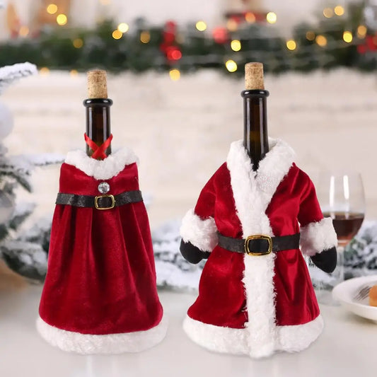 Christmas Wine Bottle Cover Merry Christmas Decorations For Home 2025 Navidad Noel Natal Ornaments Xmas Gift Happy New Year 2026