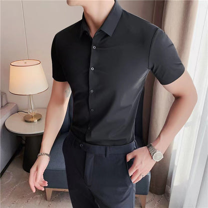 Men’s Ultra Stretch Short Sleeve Shirt – Breathable Business Casual