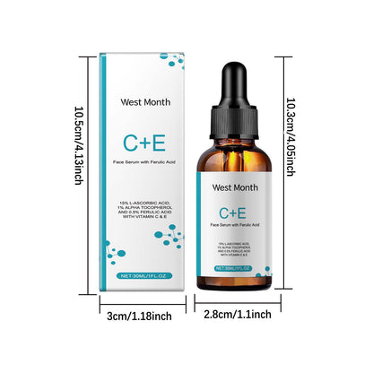 Vitamin C E Serum Lifting Moisturizer Fade Fine Lines Shrink Pore Firming Ferulic Acid Facial Essence Korean Skin Care Products