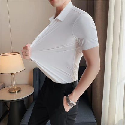 Men’s Ultra Stretch Short Sleeve Shirt – Breathable Business Casual