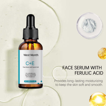 Vitamin C E Serum Lifting Moisturizer Fade Fine Lines Shrink Pore Firming Ferulic Acid Facial Essence Korean Skin Care Products