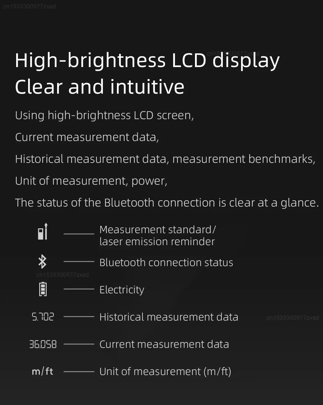 Xiaomi Mijia Smart Laser Range Finder Tape Measure Work with Mi Home APP Laser Rangefinder Distance Meter Digital Device Tools