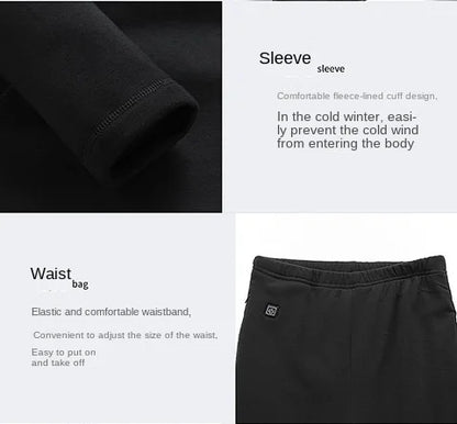 30 Zones Heating Heated Underwear Women Men Motorcycle Jacket USB Electric Heating Underwear Fleece