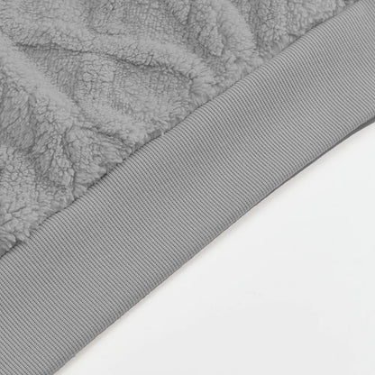 Autumn and winter leisure men's high street jacquard double-sided velvet hooded sports trend pullover sweater jacket