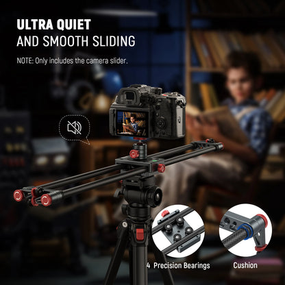 NEEWER 60cm Carbon Fiber Camera Slider with Ball Head