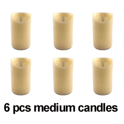 Flameless LED Candle Warm glowing decorative electric candles Home Christmas decorative candles for Ramadan Eid Xmas Party Decor