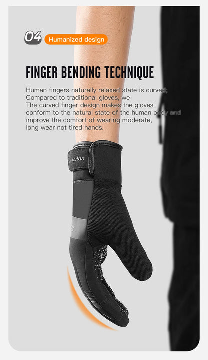 Outdoor Winter Cycling Gloves Touch Screen Motorcycle Gloves  Windproof Sports Riding Ski Gloves Waterproof 3M Running Gloves