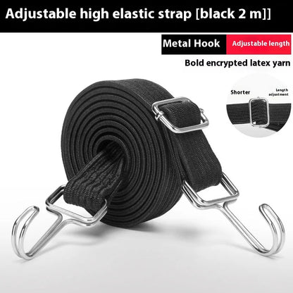 NewElastic Binding Tape Binding Tape Hook Elastic Rope Rubber Band Motorcycle Rear Shelf Bicycle Car Transportation Luggage Rope