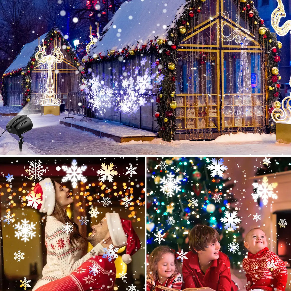 Christmas Projector Lights Outdoor, Snowflakes Projection Outside,Waterproof LED Landscape Christmas Light for Party Xmas light
