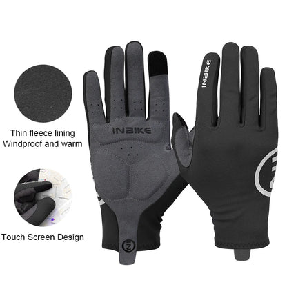INBIKE Autumn Winter Thermal Bicycle Gloves Touch Screen Men Women MTB Road BikeGloves  Sports Fitness Outdoor Cycling Gloves