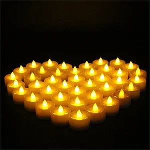 1/12Pcs LED Candle Battery Powered Flameless Tea Candle Fake Candle Lamp Wedding Birthday Party Home Decoration Lamp Candlestick