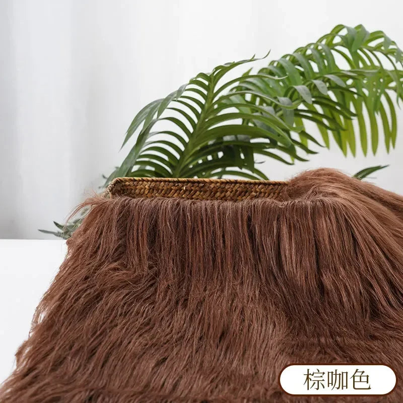 25x45cm 9cmPile Faux Fur Fabric For Sewing Doll Toy Beard Hair DIY Patchwork Material Accessories Home Decoration Cosplay Fabric