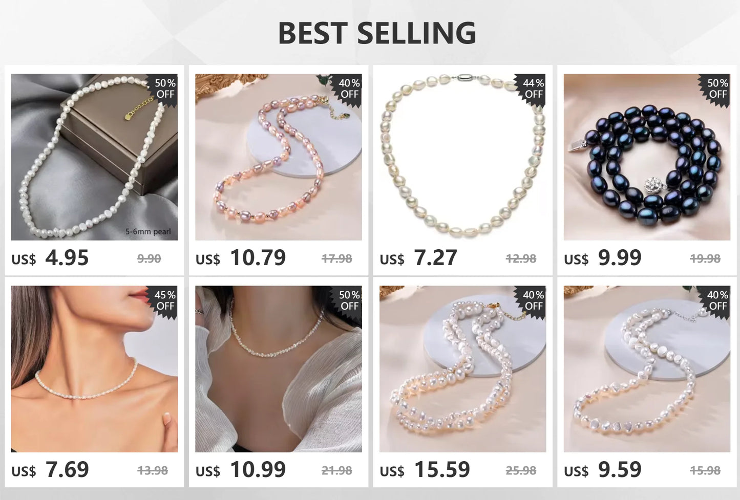 Hengsheng 4-5mm Baroque Freshwater Pearl Necklaces 38cm 45cm 50cm 925sterling Silver Necklaces Jewelry Gift 2025 New Arrivals