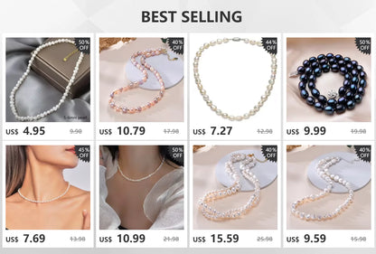Hengsheng 4-5mm Baroque Freshwater Pearl Necklaces 38cm 45cm 50cm 925sterling Silver Necklaces Jewelry Gift 2025 New Arrivals