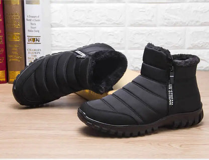 Men's sneakers Warm Cotton Zipper Snow Ankle Boots, casual shoes designer shoes Waterproof Snow Boots free shiping shoe