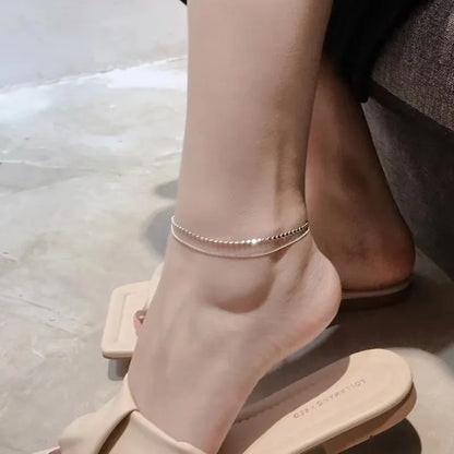 VENTFILLE 925 Sterling Silver Koi Fish Anklet Rope for Women Girl Cute Fashion Summer Jewelry Dropshipping Wholesale