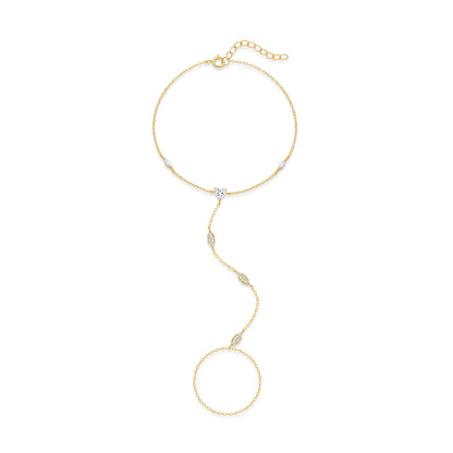 Aide 925 Sterling Silver Fine Jewelry Geometric Lucky Flower CZ Sparking Zircon Bracelets For Women Hand Chain Bracelets Jewelry