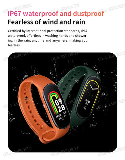 M7 Smartwatch Heart Rate Blood Pressure Monitoring Smart Watch Men Women Fitness Tracker Watch Waterproof Sports Smart Wristband