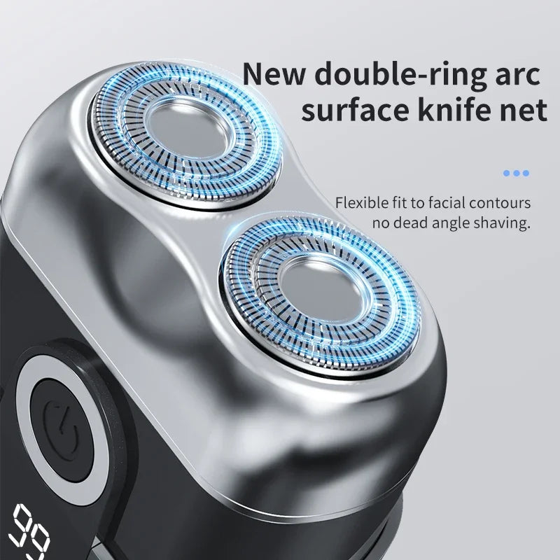 Mini electric shaver, compact and fast charging for home use, men's car shaver, portable for home use, gift for father and boyfr