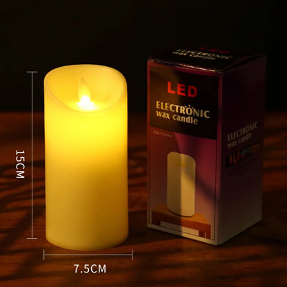 Flameless LED Candle Warm glowing decorative electric candles Home Christmas decorative candles for Ramadan Eid Xmas Party Decor