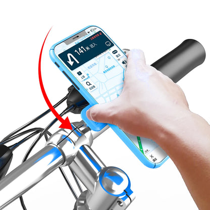 Motorcycle Bike Phone Holder Stand Bicycle Quad Lock Phone Holder Bike Holder 360° Rotatable Navigation Support Security Bracket