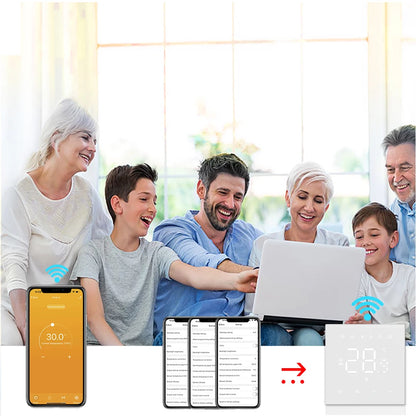 AVATTO Tuya WiFi Heating Thermostat 220v,Smart Electric Water Floor Heating Temperature Controller for Google Home Alexa Alice
