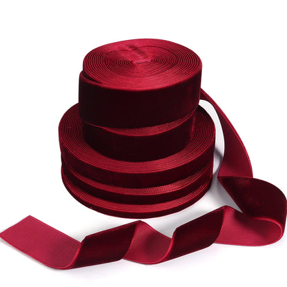 5-10yards 6/10/15/25/32mm Velvet Ribbon Wedding Party Decoration Handmade Ribbon Gift Wrapping Hair Bowknot DIY Christmas Ribbon