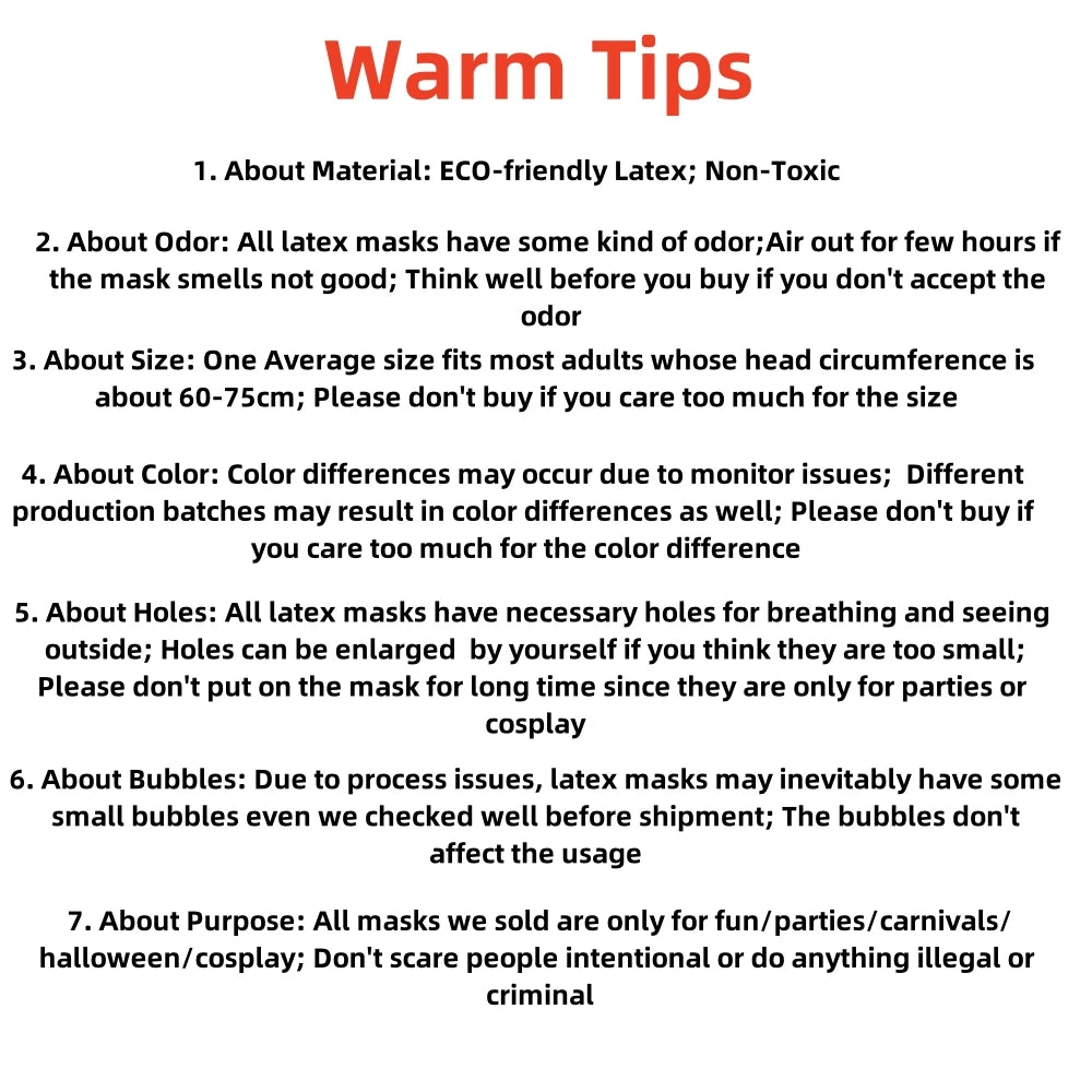 1PC Freddy Krueger Full Face Cosplay Mask Horror Latex Headgear for Halloween Nightmare on Elm Street Party Costume Accessory