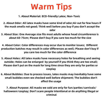 1PC Freddy Krueger Full Face Cosplay Mask Horror Latex Headgear for Halloween Nightmare on Elm Street Party Costume Accessory