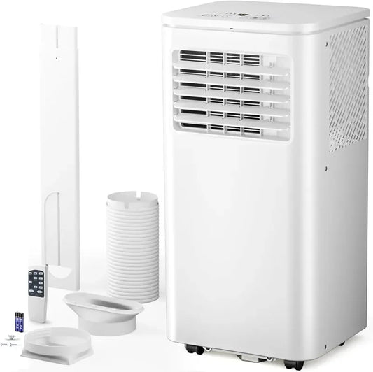Portable Air Conditioner 8000 BTU, Remote Control, Fan Mode, Cools 350sq. ft, 24 Hour Timer, Quiet Operation,Window, 2 Fan Speed