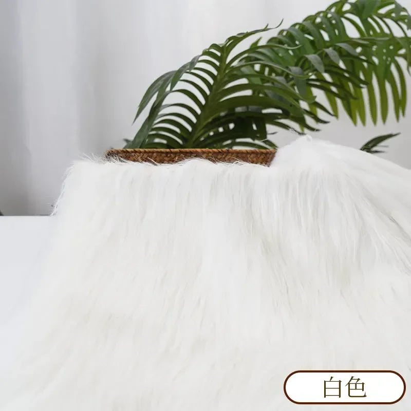 25x45cm 9cmPile Faux Fur Fabric For Sewing Doll Toy Beard Hair DIY Patchwork Material Accessories Home Decoration Cosplay Fabric