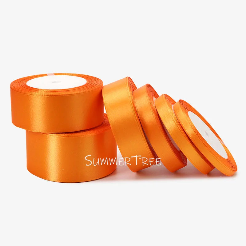 Satin Ribbon 25yards 6mm - 50mm Sash Gift Wrap Bow Handmade DIY Craft Halloween Christmas Wedding Birthday Party Decoration