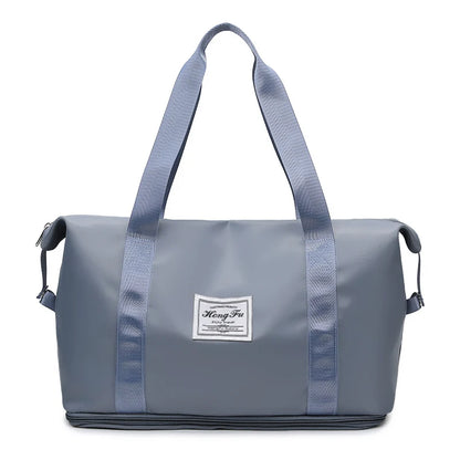 Waterproof Travel Duffel Bag – Large Capacity Nylon Gym Tote for Women**