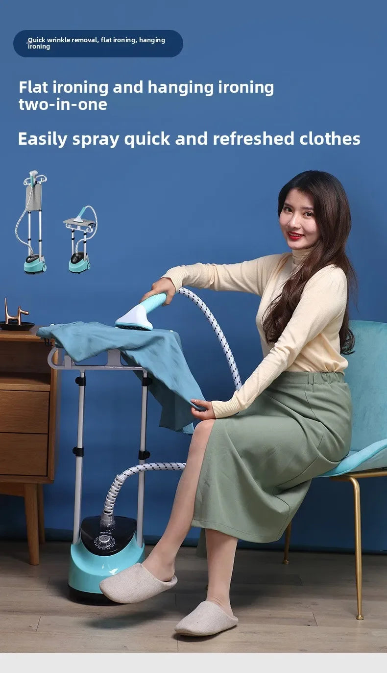 EU Handheld Double Rod Home Garment Steamer Equipment Standing Steam Iron Vertical Fast Heating Clothes Drying Ironing Machine