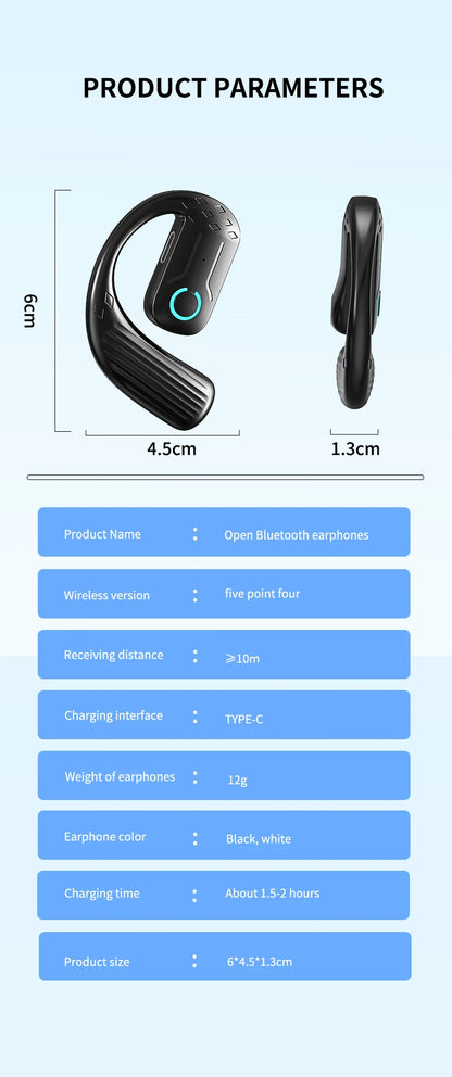 Wireless Bluetooth Headphones With Microphone Bone Conduction Earphones Handsfree Noise Canceling Headset For Driving Audifonos