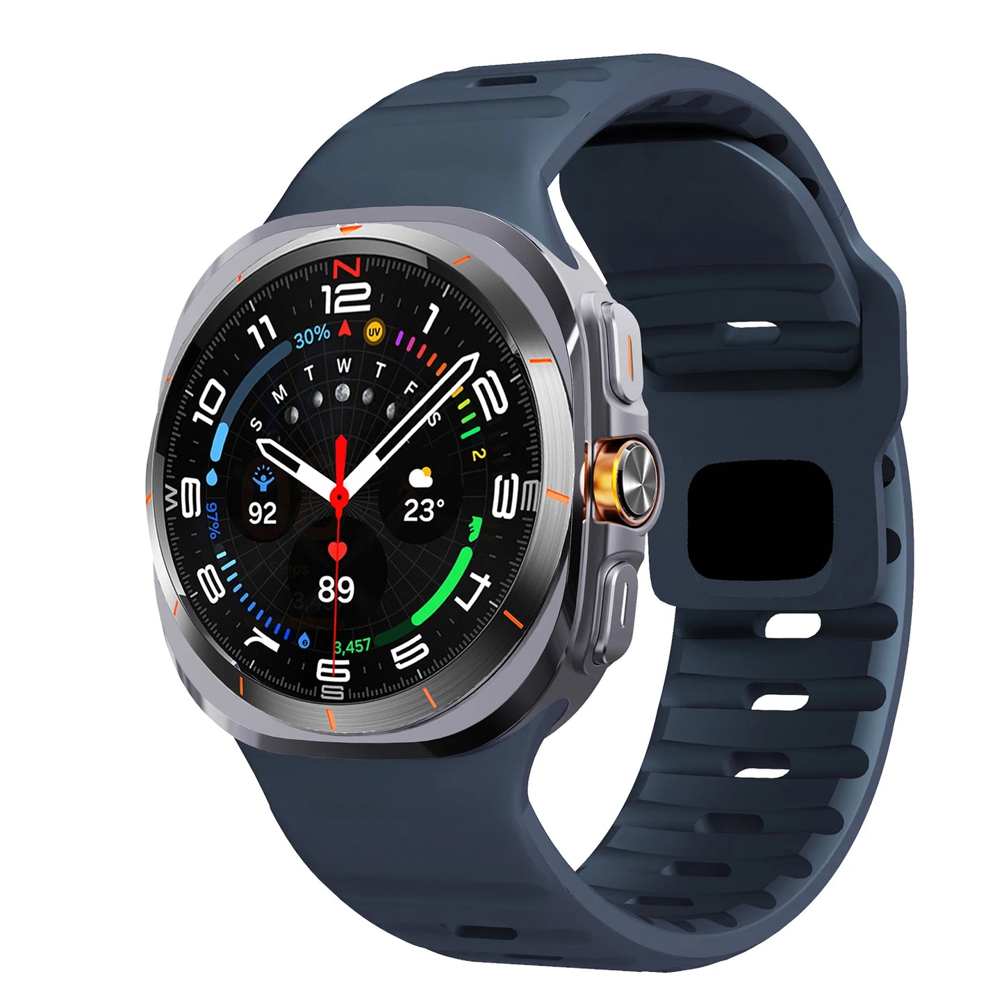 For Samsung Galaxy Watch 7 Ultra Strap 47mm Accessories correa Sport Silicone Bracelet For Galaxy Watch 8 ultra 2025 band 47 mm