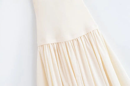 Summer Halter Neck Backless Midi Dress – Elegant & Slim Fit