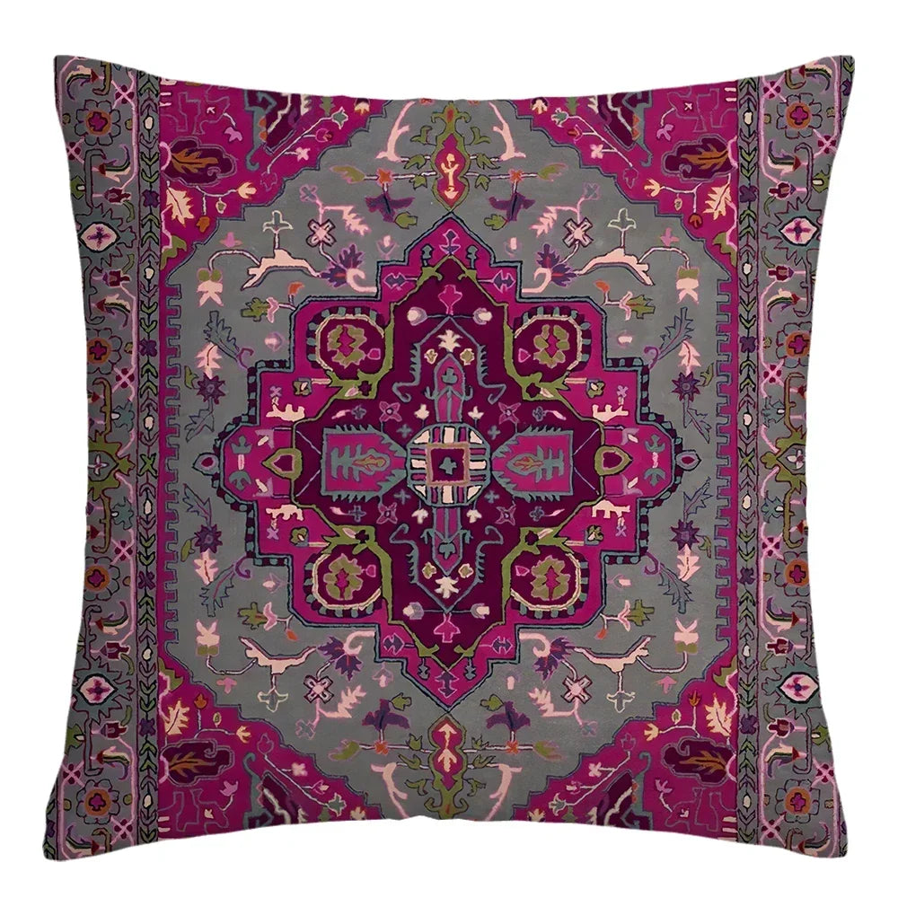 Moroccan ethnic cushion cover, short plush pillowcase 40x40 45x45 50x50 60x60, sofa decorative cushion cover, home decoration