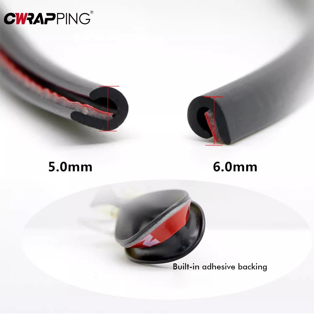 5M Transparent Car Door Edge PVC Scratch Protector Strips Car Anti-collision Sealing Strip Door Anti-scratch Transparent Strip