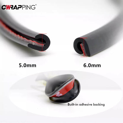 5M Transparent Car Door Edge PVC Scratch Protector Strips Car Anti-collision Sealing Strip Door Anti-scratch Transparent Strip