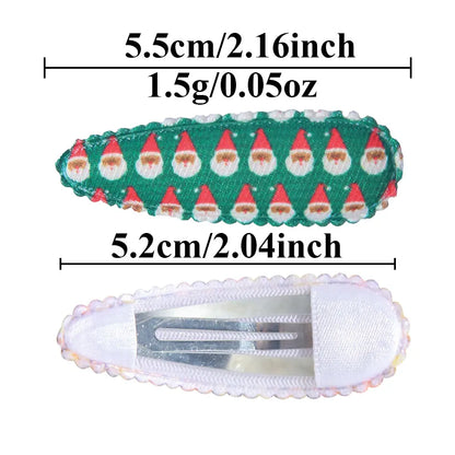 6/10Pcs/Set Cute Children's Halloween Bangs Hair Accessories Girls' Christmas Gifts Featuring Sweet And Non Damaging Hair Clips