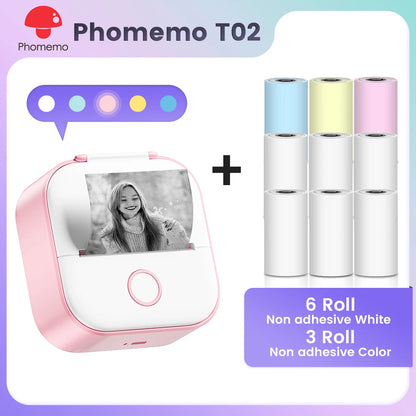 Phomemo T02 Mini Pocket Printer – Bluetooth Thermal Label Maker